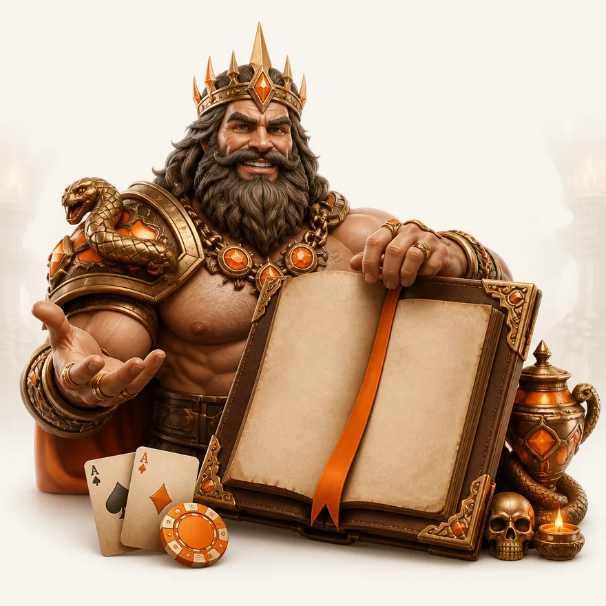 Open rulebook with cards — Hadesbet