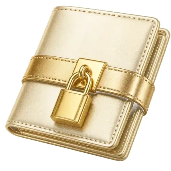 Locked leather wallet — Hadesbet